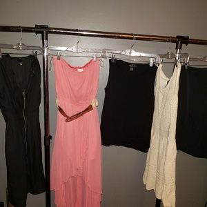 Summer dresses, black tops, black skirt